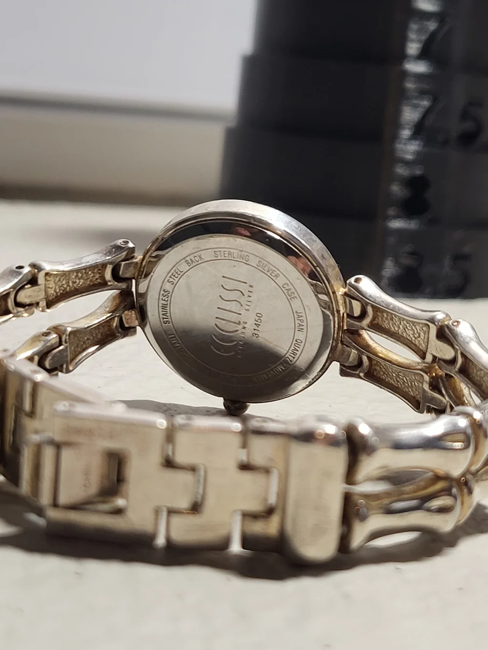 Ecclissi Sterling Silver Bamboo Watch 2 0Z Weight
